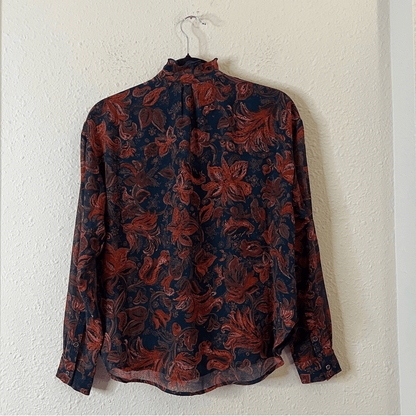 Anthropologie Pilcro The Tavi Floral Buttondown Blouse Top Size XS