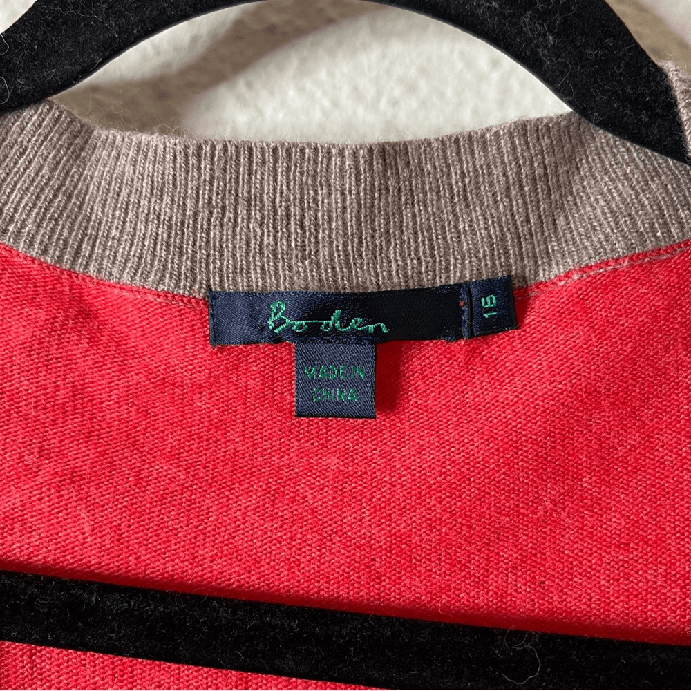 Boden V neck Cardigan Size 16 Cashmere Rabbit Hair Blend