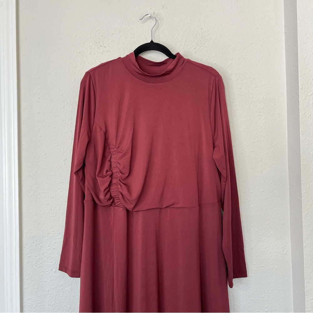 Eloquii Asymmetrical Long Sleeve Midi Dress NEW Plus Size 18