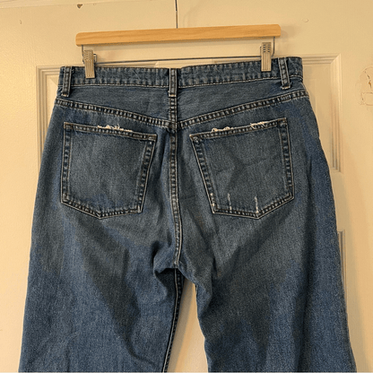 Reformation Fawcett High Waist Wide Leg Cropped Jeans Size 31 Celtic Wash