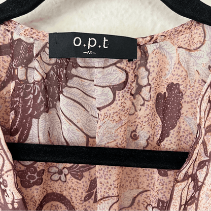 Anthropologie OPT Floral Long Sleeve Mini Dress Size Medium