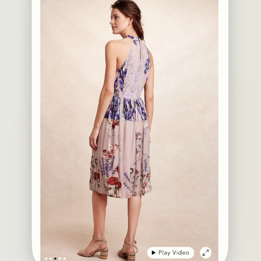 Anthropologie Petaline Midi Dress Varun Bahl NEW Size 2 Petites