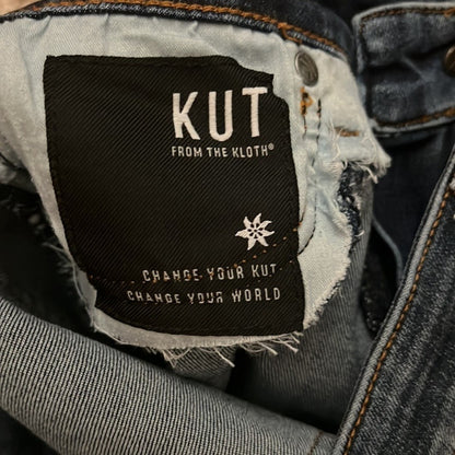 Kut From The Kloth Connie Ankle Skinny Jeans Raw Hem Size 0