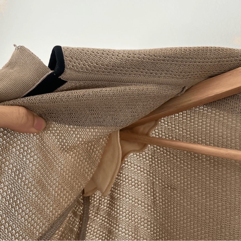 Ming Wang Knit Cardigan Blazer Jacket in Tan and Black Plus Size 3X