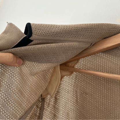 Ming Wang Knit Cardigan Blazer Jacket in Tan and Black Plus Size 3X