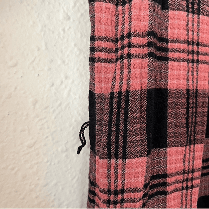 Anthropologie Cloth & Stone Daia Plaid Mini Dress Size Large (Missing Belt)