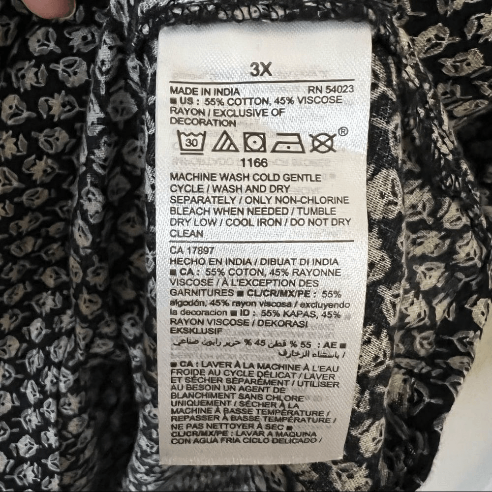 Old Navy Oversized Long Sleeve Mini Swing Dress Plus Size 3X