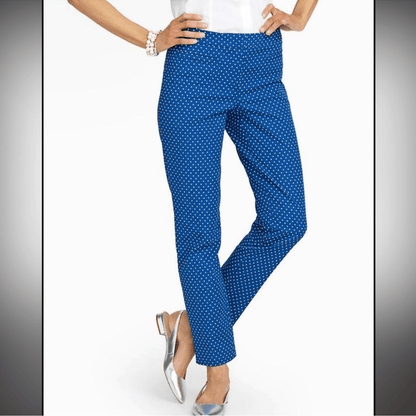 Talbots Hampshire Curvy Polka Dot Pants Size 6