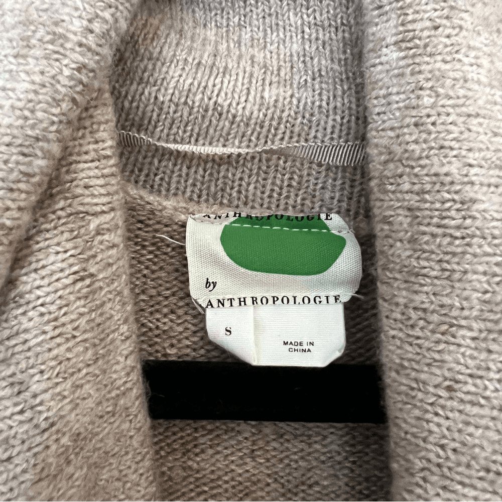 Anthropologie Sonoran Wool Cashmere Blend Cowl Neck Sweater Dress Size Small