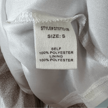 Pink Lily Tiered Midi Dress Size Small in Tan and White