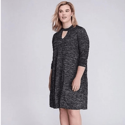 Lane Bryant Keyhole Neckline Long Sleeve Mini Dress NEW Size 18/20