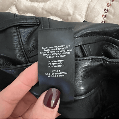 Aritzia Wilfred The Melina Vegan Leather Pants in Black Size 0