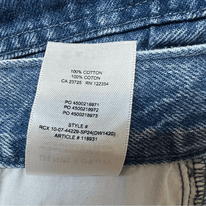 Aritzia Denim Forum The '90s Cargo Mini Denim Skirt Size 23