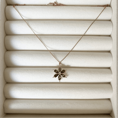 925 Silver Rose Plated Lotus Flower Necklace NEW