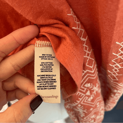 Soft Surroundings Embroidered Parisian Poet Top Size Large