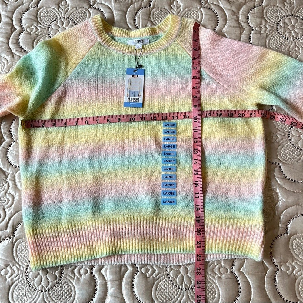 BB Dakota by Steve Madden Wool Blend Ombre Sweater NEW Size Large