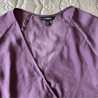 Express Ruffle Sleeved Surplice Blouse Size Small