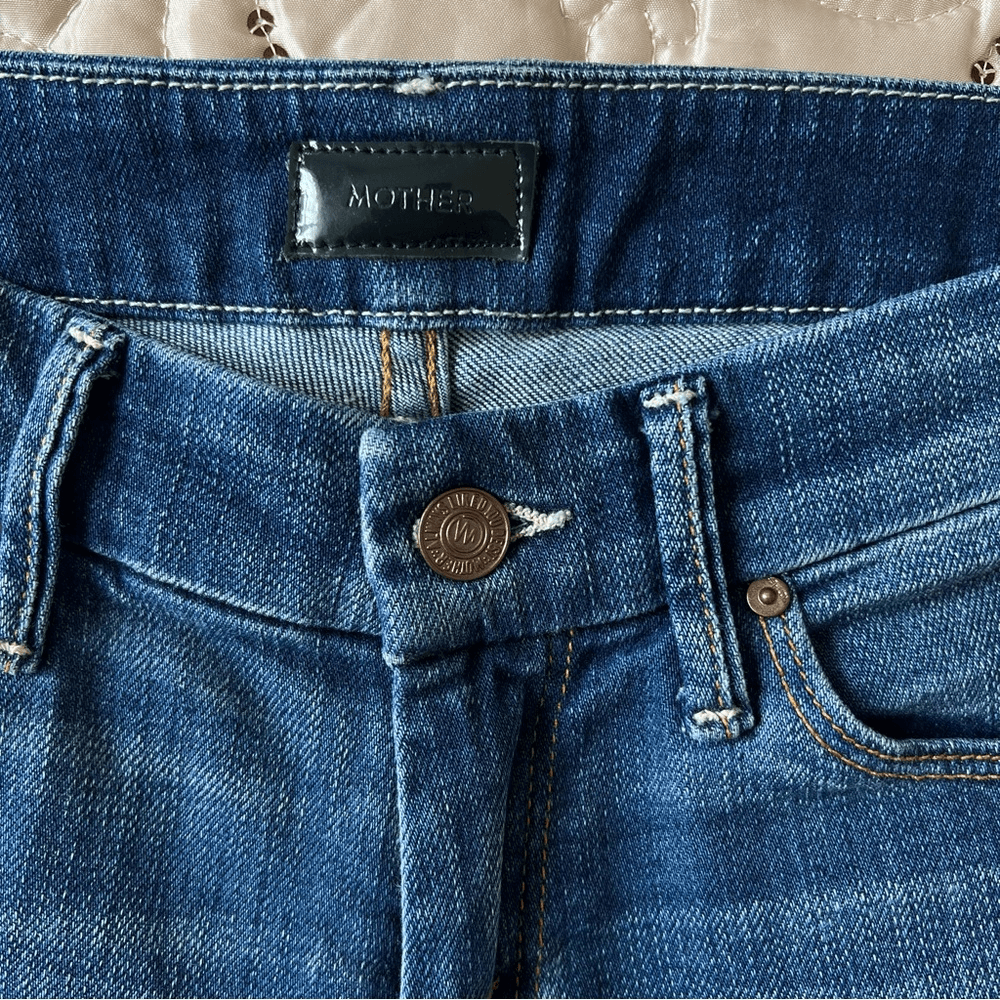MOTHER The Looker Crop Jeans Size 25 Cry Of The Peacock