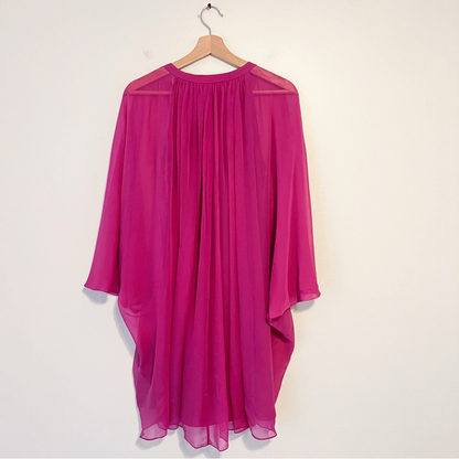 Diane von Furstenberg Fleurette Silk Dolman Sleeve Tunic Dress Mini NEW Size 6