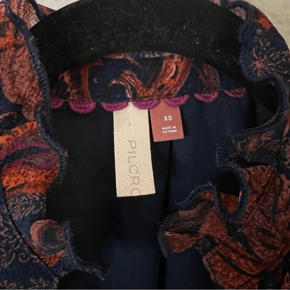 Anthropologie Pilcro The Tavi Floral Buttondown Blouse Top Size XS