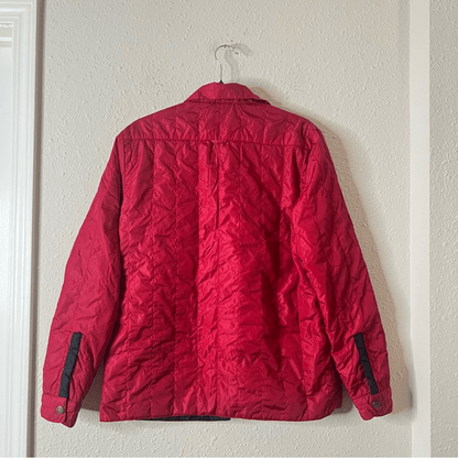 Faconnable Lightweight Quilted Jacket in Red Size Medium