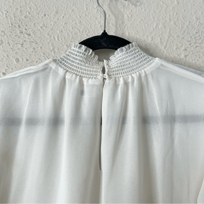 Aritzia Wilfred Valencia Blouse in White Size S Long Sleeve Chiffon