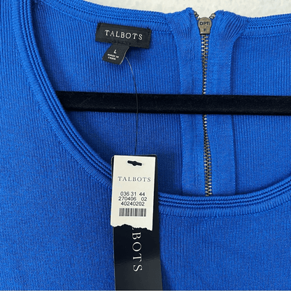 Talbots A-line Knit Dress in Blue NEW Size Large