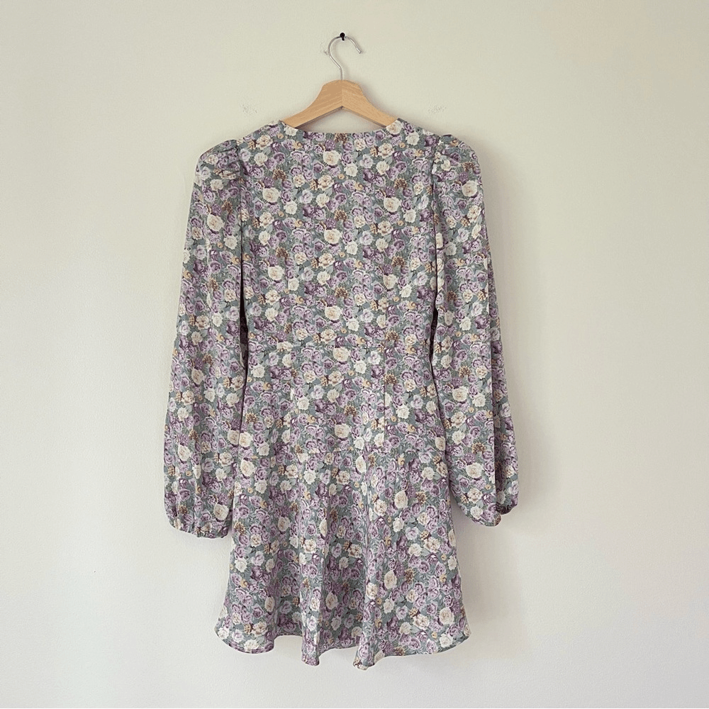 ASTR The Label Floral Mini Dress Long Sleeve Fit and Flare Size XS