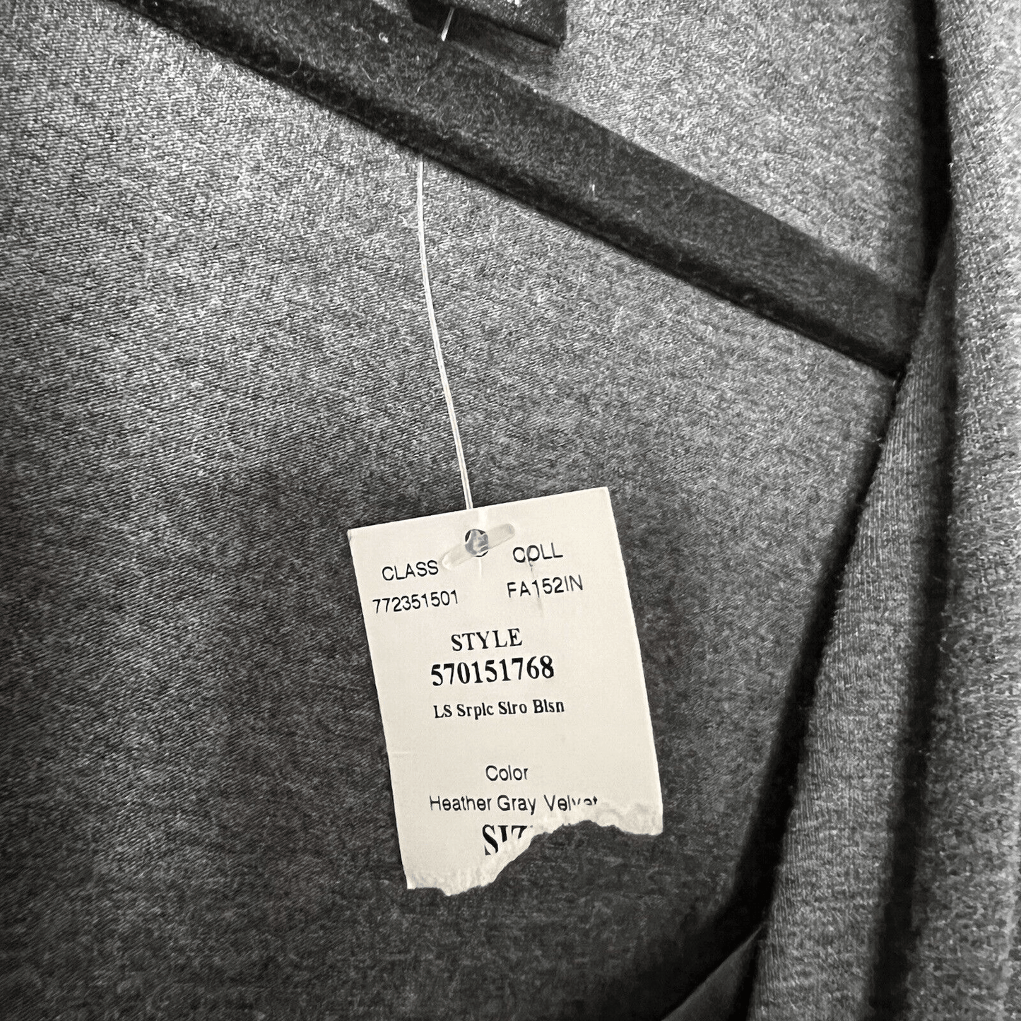 White House Black Market Women’s Surplice Wrap Dress NEW Size 8 Gray Long Sleeve