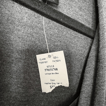 White House Black Market Women’s Surplice Wrap Dress NEW Size 8 Gray Long Sleeve