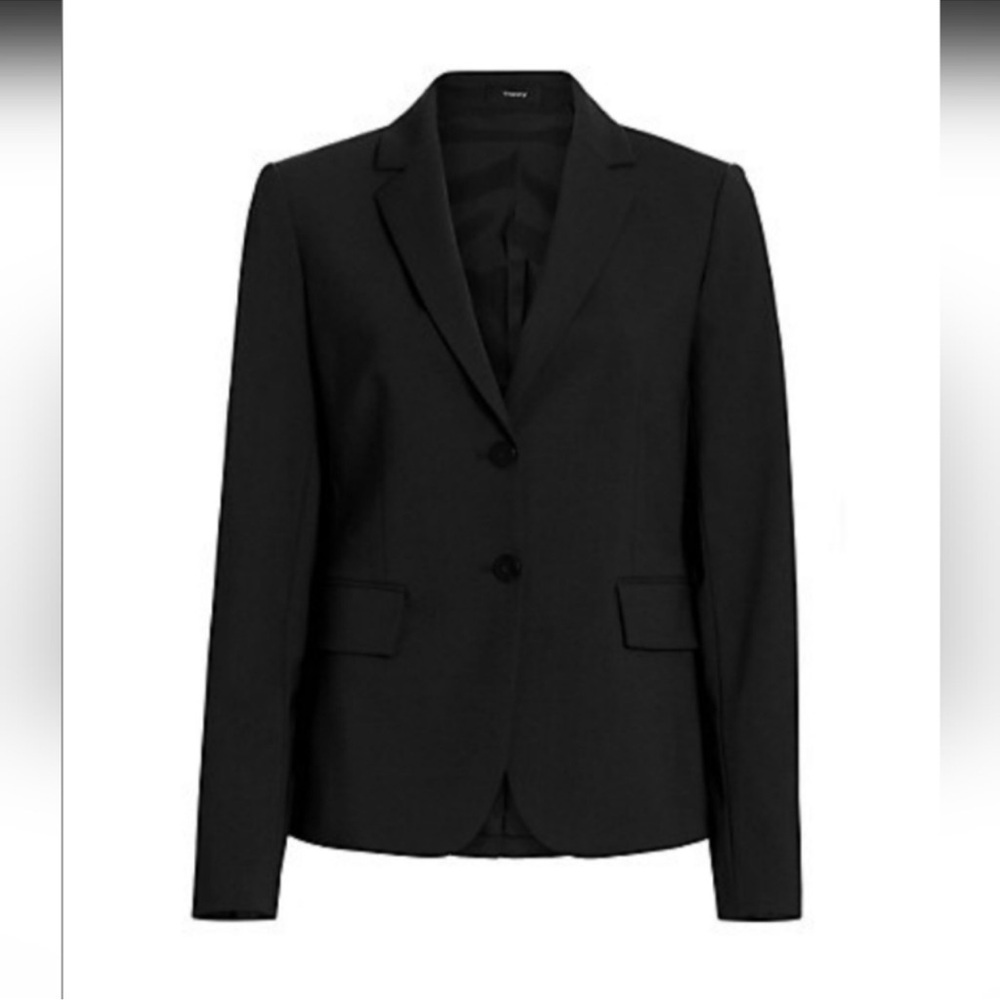 Theory Suzanne B Tuxedo Black Blazer Size Small