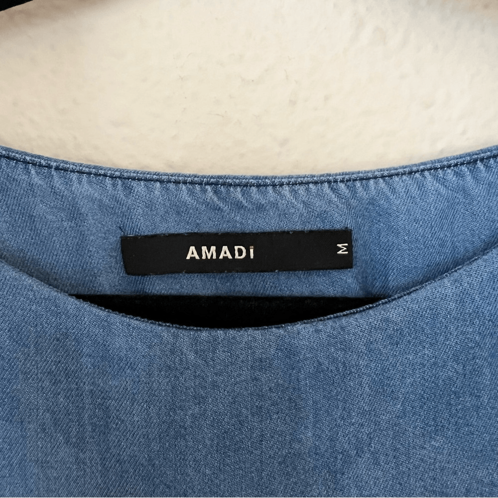 Anthropologie Amadi Denim Chambray Sandy Tuck Dress Size Medium