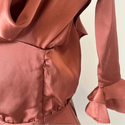 Majorelle Nelly Mini Dress Terracotta Brown NEW Size Small