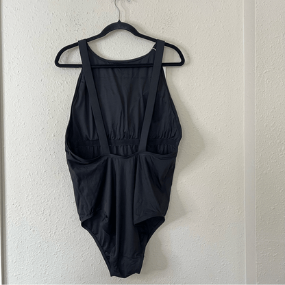 Andie Montauk Black Low Back One Piece Swimsuit NEW Size XXXL High Neck