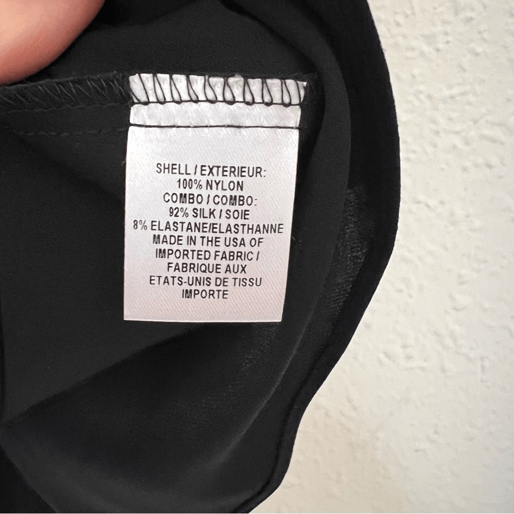 MILLY Sequined 3/4 Bell Sleeve Silk Blend Blouse Size 8