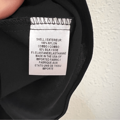 MILLY Sequined 3/4 Bell Sleeve Silk Blend Blouse Size 8