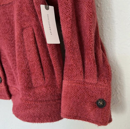 Anthropologie Houndstooth Shirt Jacket Greylin NEW Size Small