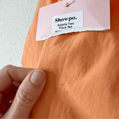 Showpo Astarte Ruched Mini Skirt In Sherbet NEW Size 2