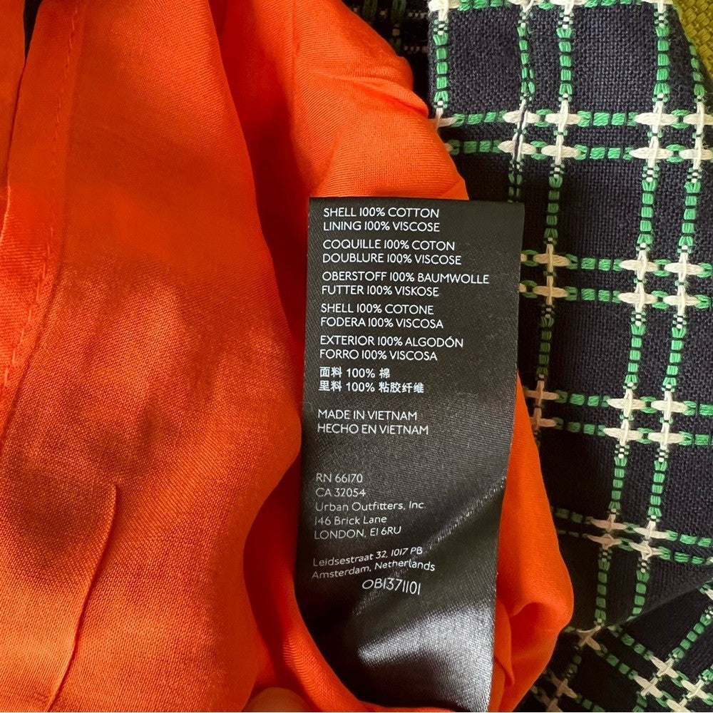 Anthropologie Maeve Plaid Pinafore Skirt NEW Size 6