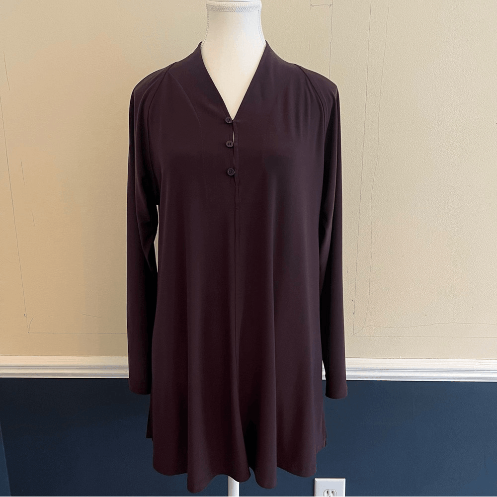 Sun Kim Lagenlook Tunic Top Long Sleeve Size Medium