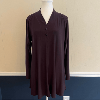 Sun Kim Lagenlook Tunic Top Long Sleeve Size Medium