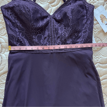 Hayley Paige 5864 Lace Bodice Chiffon A-Line Bridesmaid Maxi Dress Formal Gown