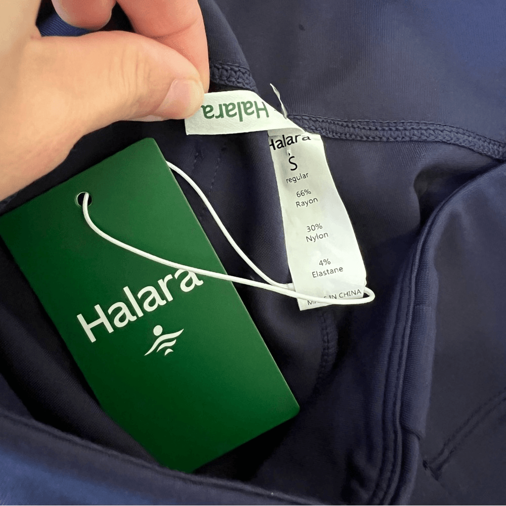 HALARA Flex High Waisted Slight Flare Work Pants Navy Blue NEW Size Small