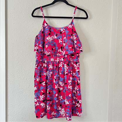 Elle Pink Floral Mini Dress Size Medium