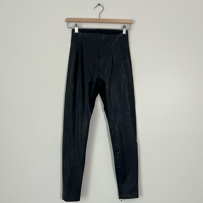 Honeylove Vegan Leather The Perfect Dressy Leggings XS NEW Black