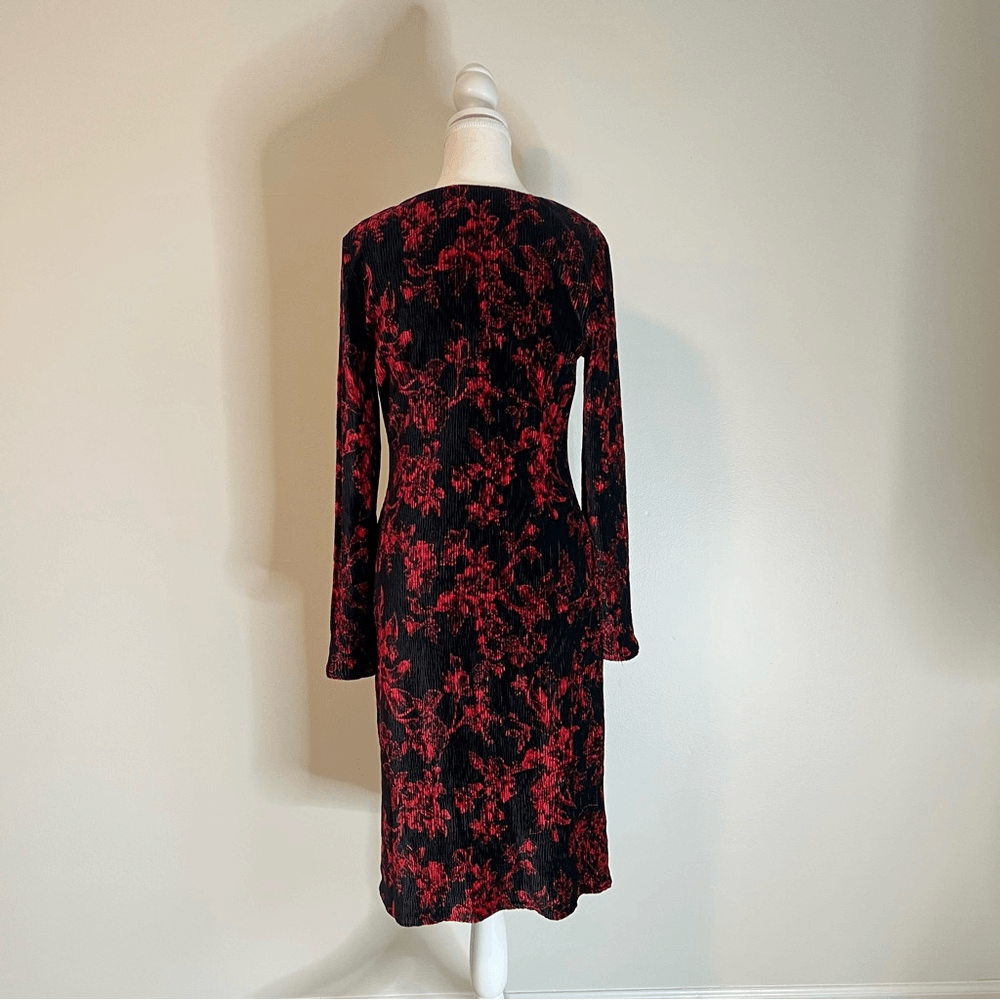 Anthropologie HD in Paris Dierdre Velvet Column Midi Dress Size Medium Stretchy