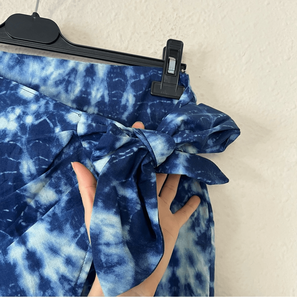 ZARA Tie Dye Mini Skirt in Blue NEW Size Small