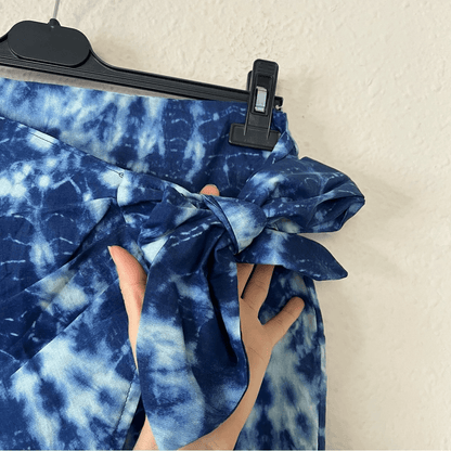 ZARA Tie Dye Mini Skirt in Blue NEW Size Small