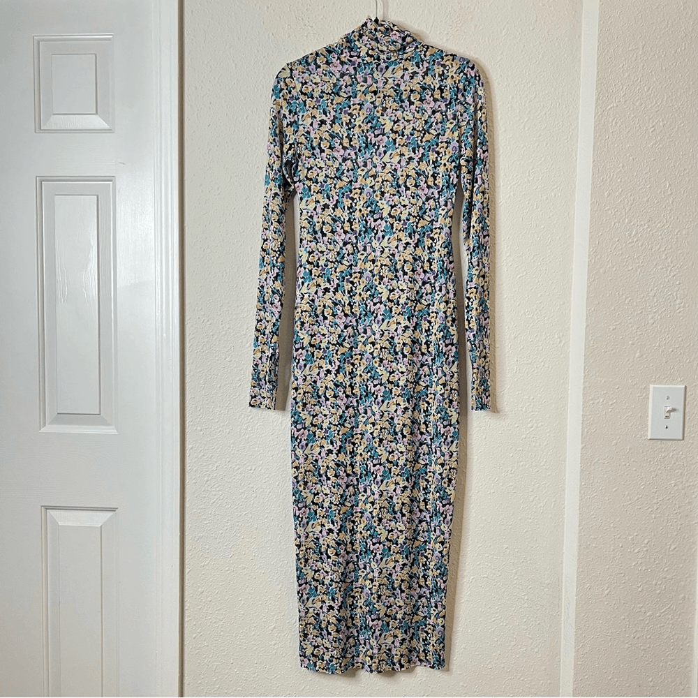 AFRM Shailene Floral Sheer Long Sleeve Dress Size Medium