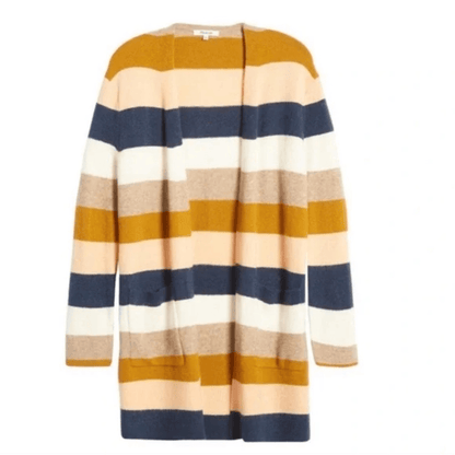 Madewell Kent Colorblock Wool Alpaca Cardigan NEW Plus Size 3X Bengali Indigo